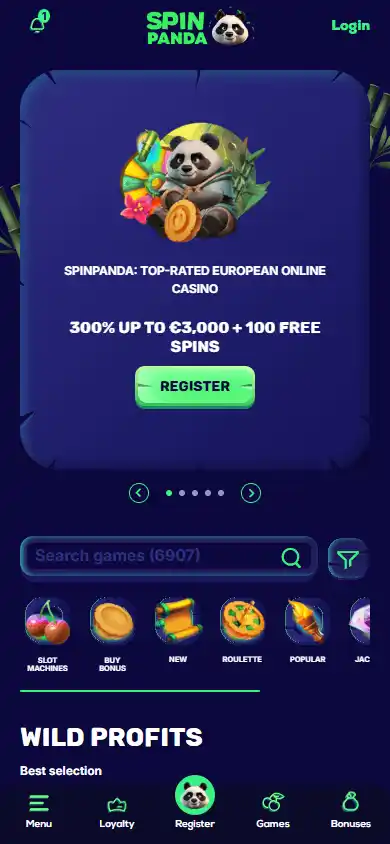 SpinPanda Casino screenshot 4