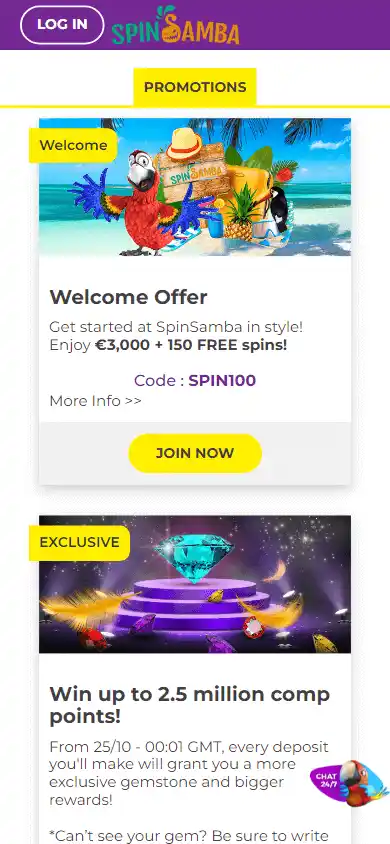 Spin Samba Casino screenshot 6