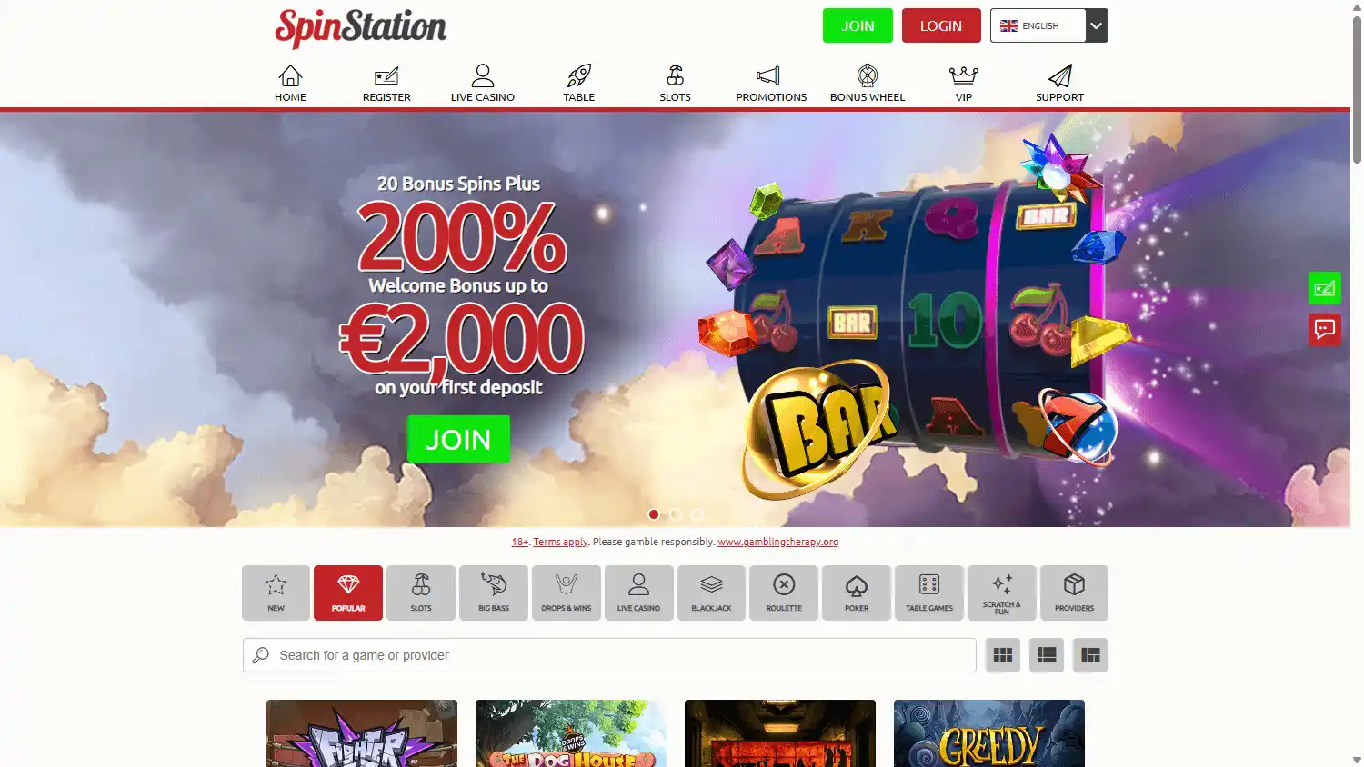 Spin Station Casino screenshot 1