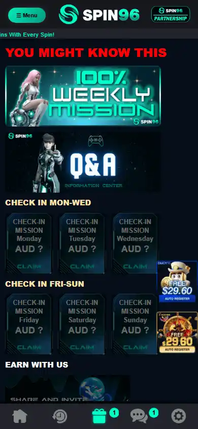 Spin96 Casino screenshot 3
