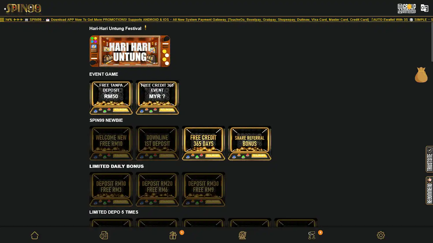 SPIN99 Casino screenshot 2