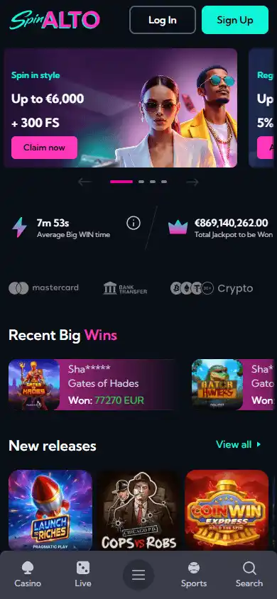 Spinalto Casino screenshot 4