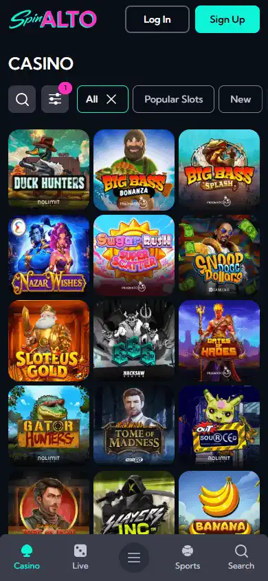 Spinalto Casino screenshot 5