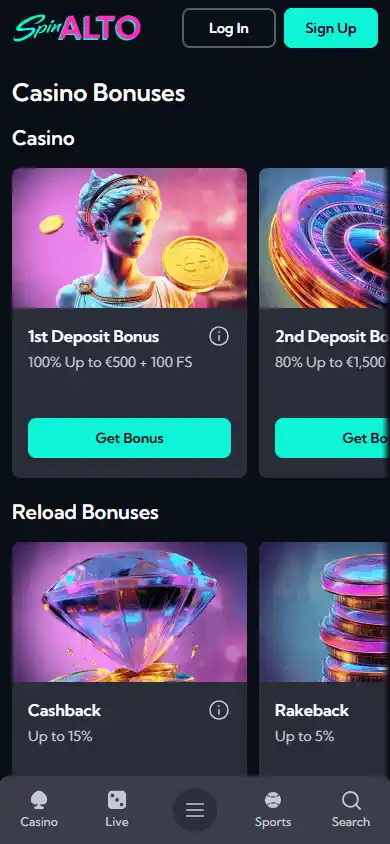 Spinalto Casino screenshot 6