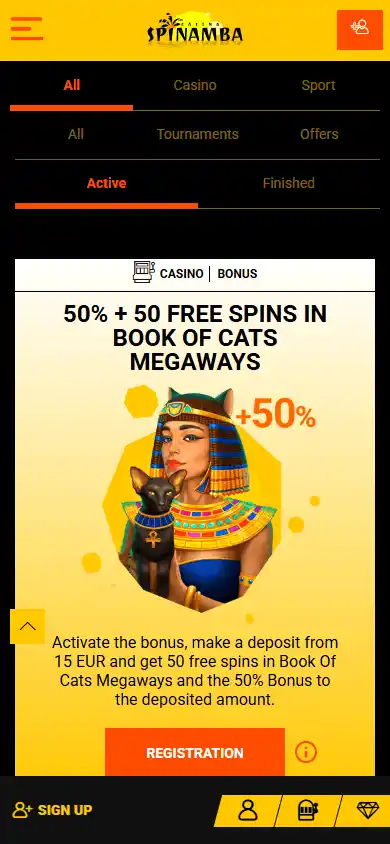 Spinamba Casino screenshot 6