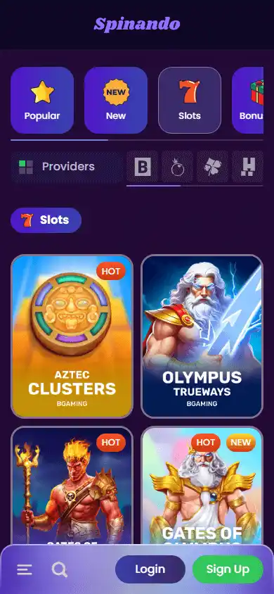 Spinando Casino screenshot 5