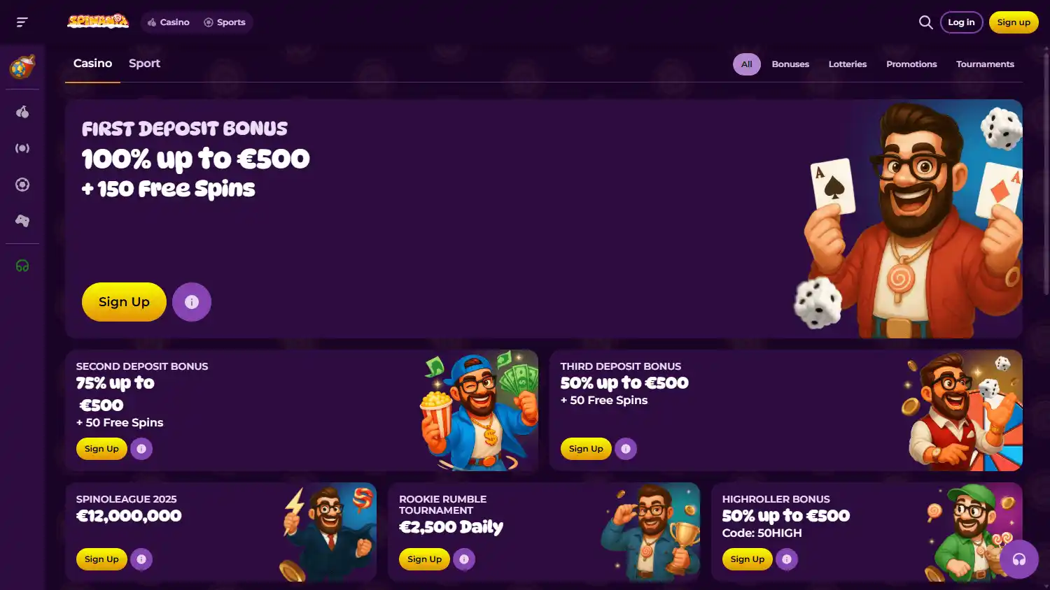 Spinania Casino screenshot 3