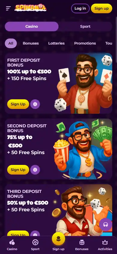 Spinania Casino screenshot 6