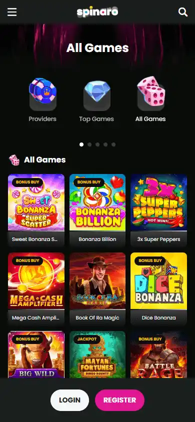 Spinaro Casino screenshot 5
