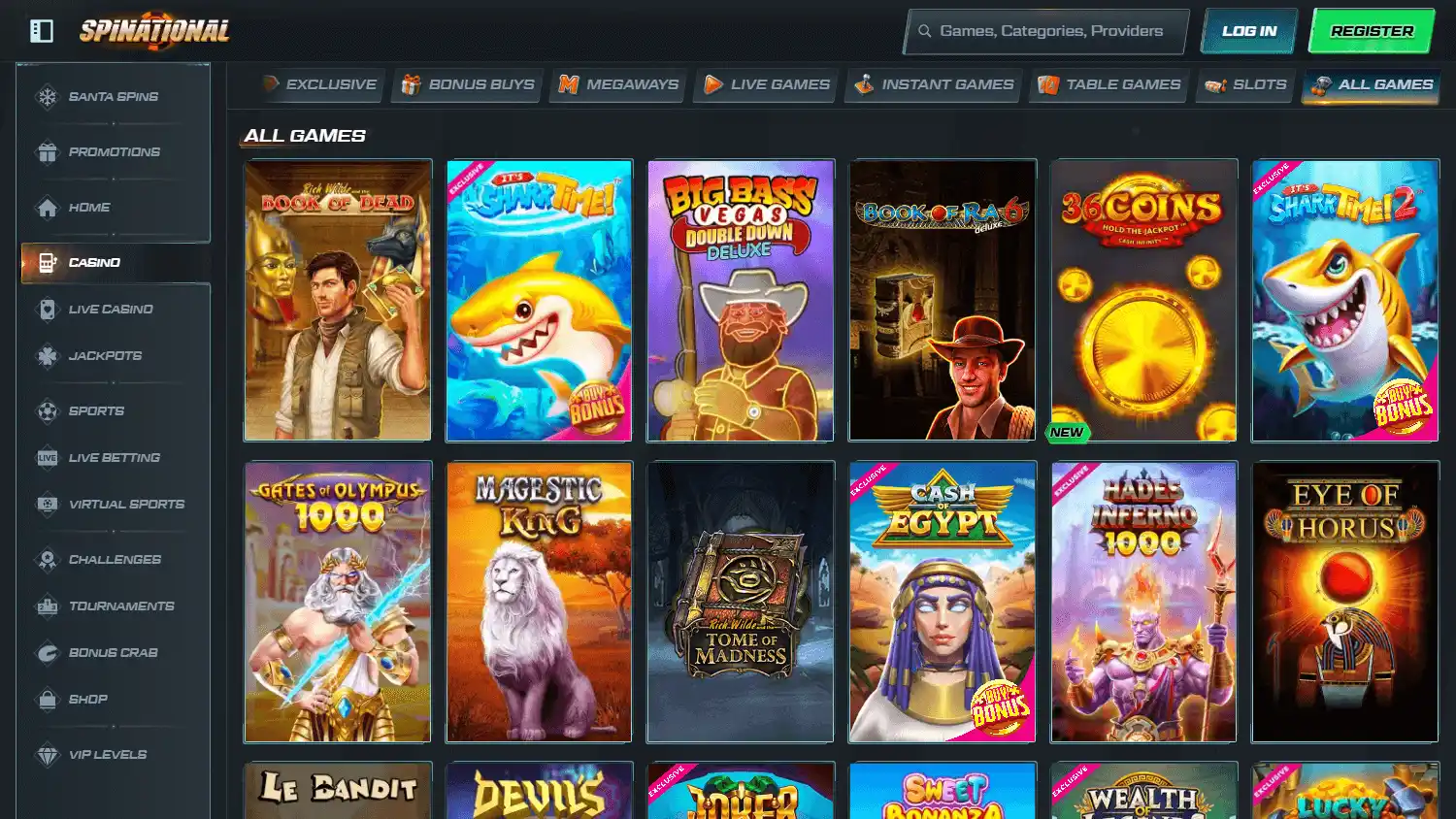 Spinational Casino screenshot 2