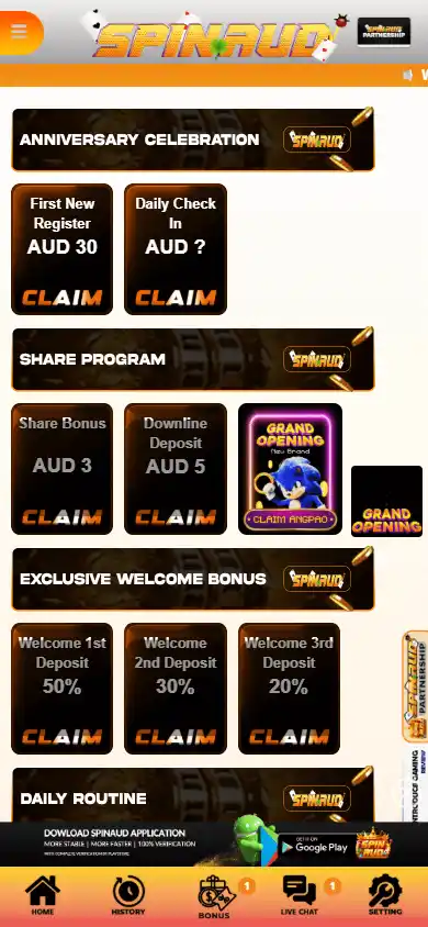 SpinAUD Casino screenshot 4