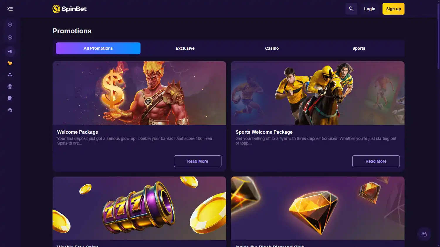 SpinBet Casino screenshot 3