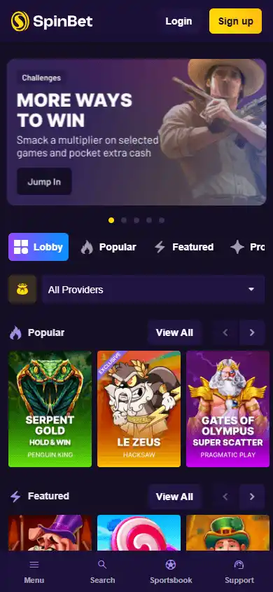 SpinBet Casino screenshot 5