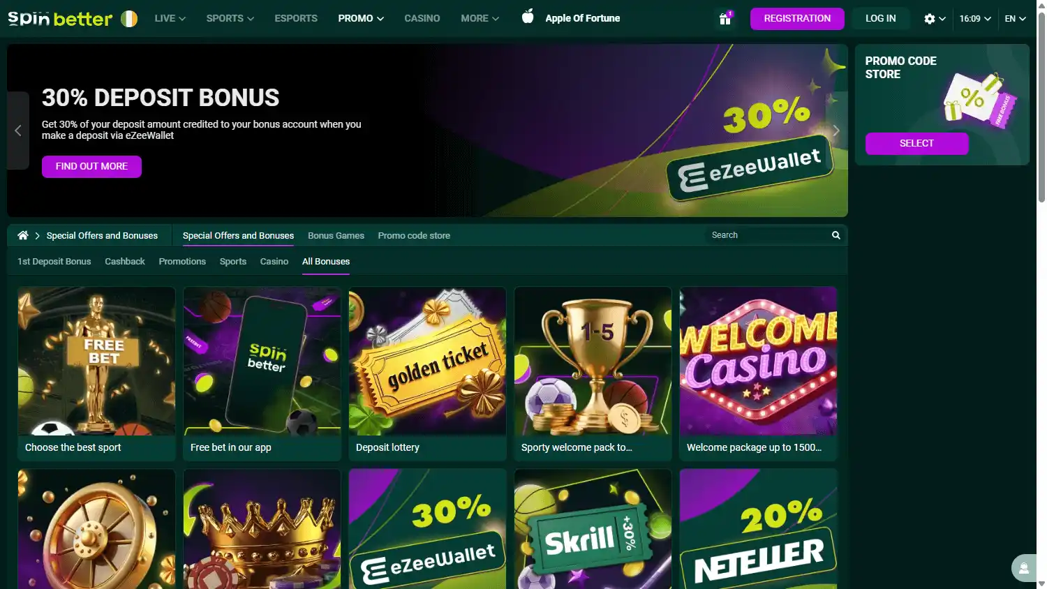SpinBetter Casino screenshot 3