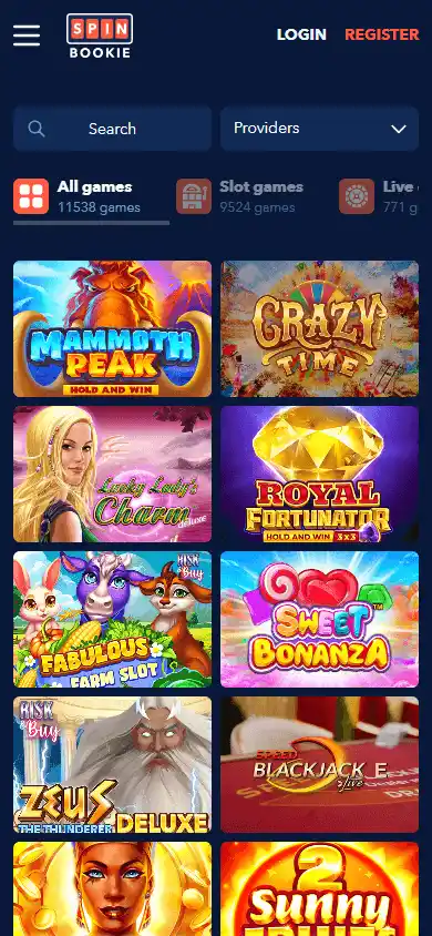 Spinbookie Casino screenshot 5