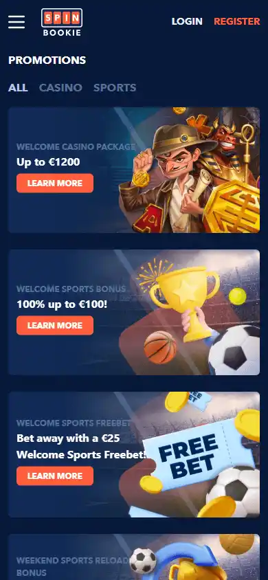 Spinbookie Casino screenshot 6