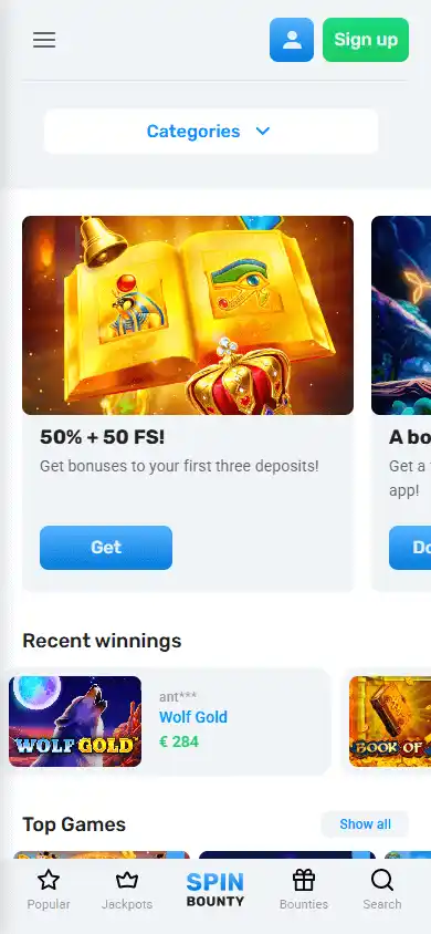SpinBounty Casino screenshot 4