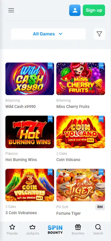 SpinBounty Casino screenshot 5