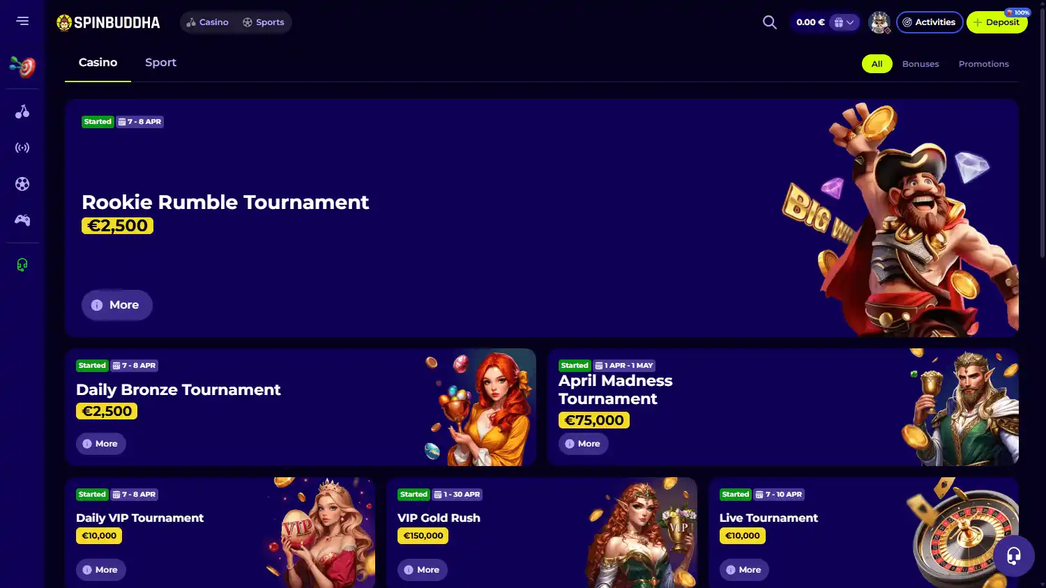 Spinbuddha Casino screenshot 3