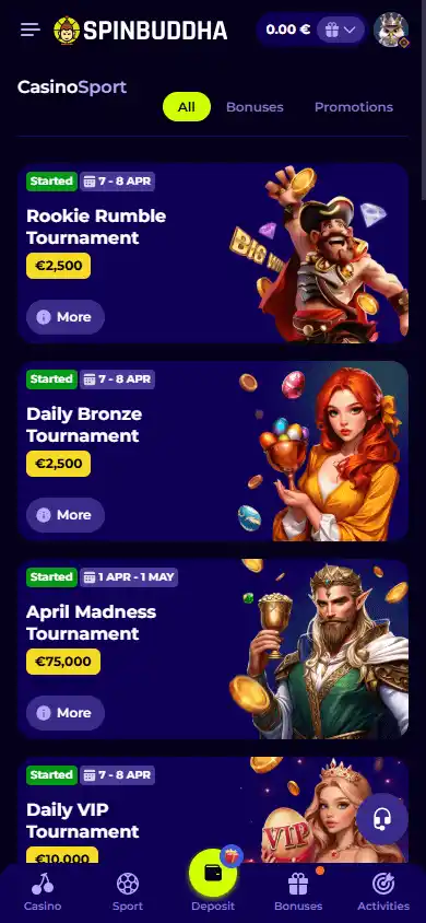 Spinbuddha Casino screenshot 6