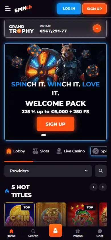 Spinch Casino screenshot 4
