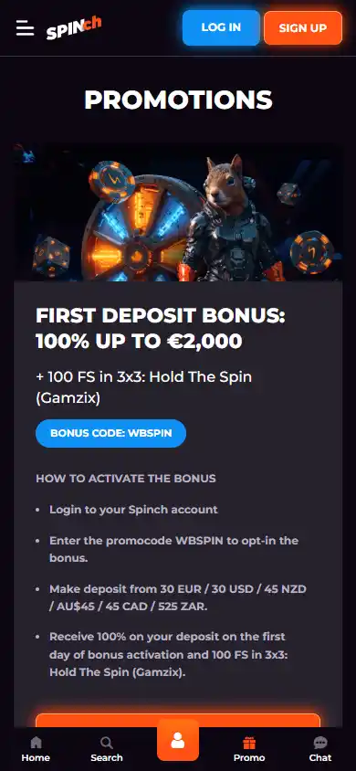 Spinch Casino screenshot 6