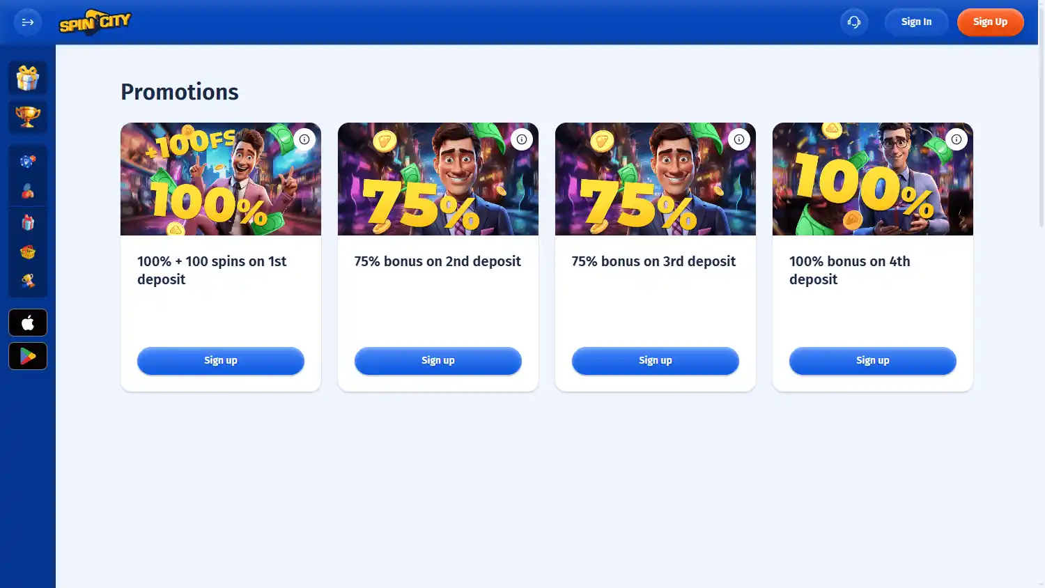 SpinCity Casino screenshot 3