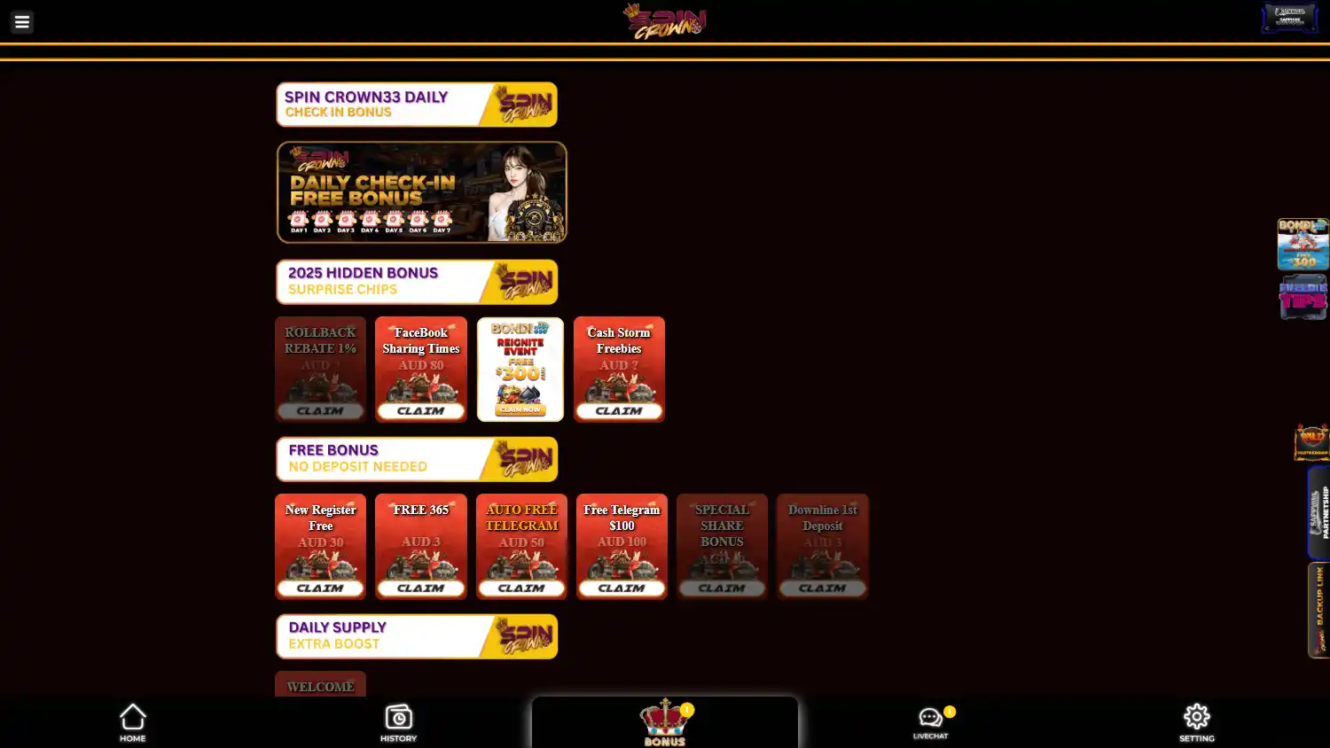 SpinCrown33 Casino screenshot 2