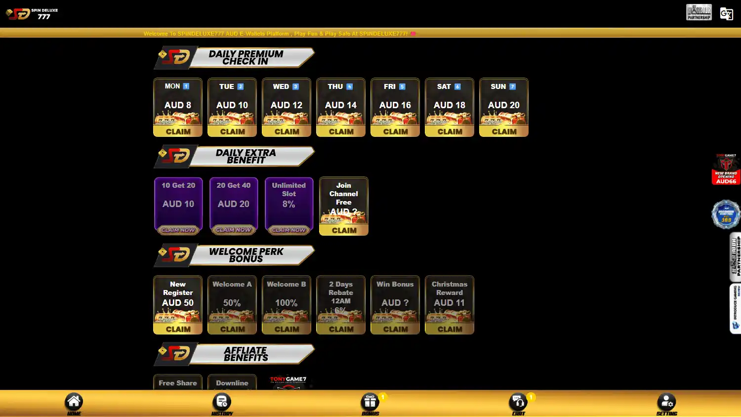 SpinDeluxe777 Casino screenshot 2