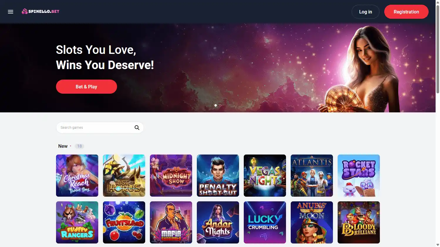 Spinello.bet Casino screenshot 1