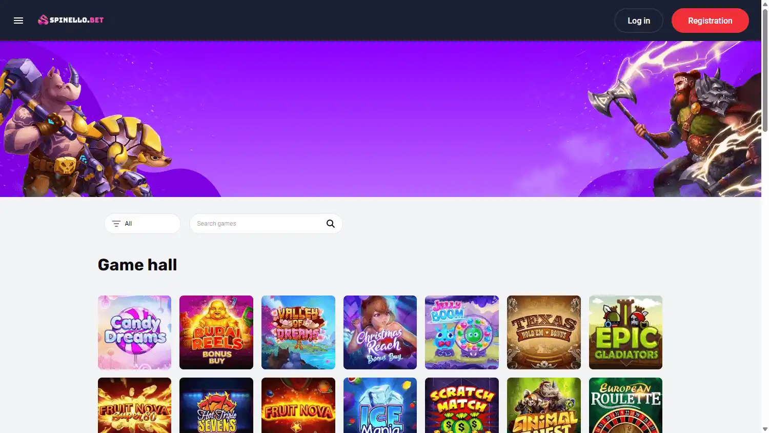 Spinello.bet Casino screenshot 2