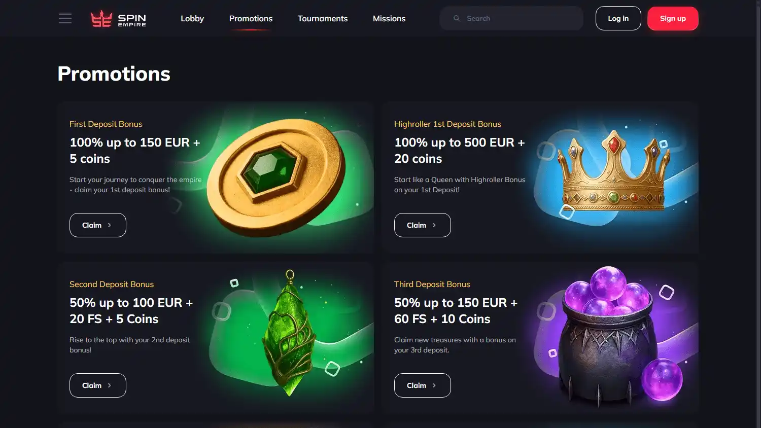 SpinEmpire Casino screenshot 3