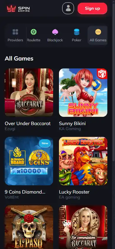 SpinEmpire Casino screenshot 5