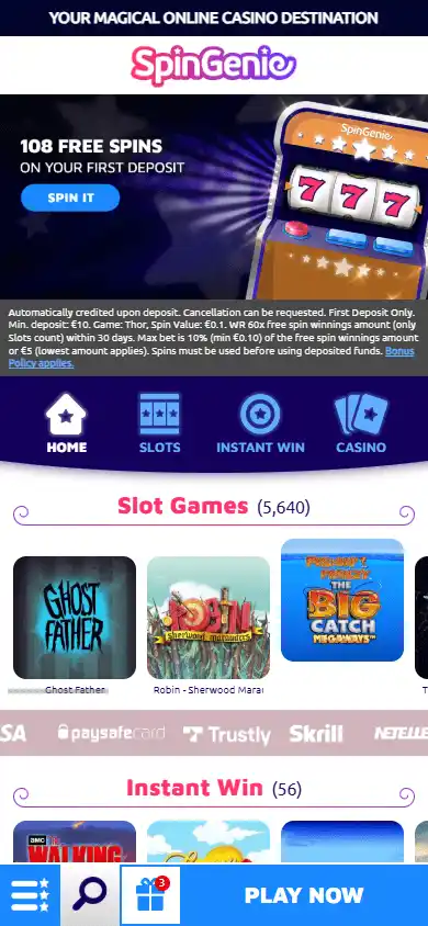 SpinGenie Casino DE screenshot 5