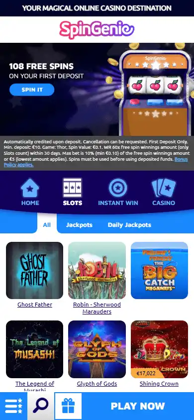 SpinGenie Casino SE screenshot 6