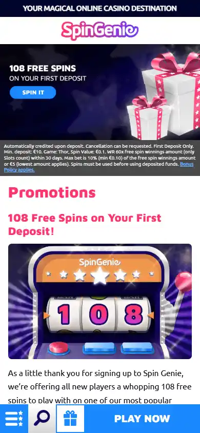 SpinGenie Casino SE screenshot 7
