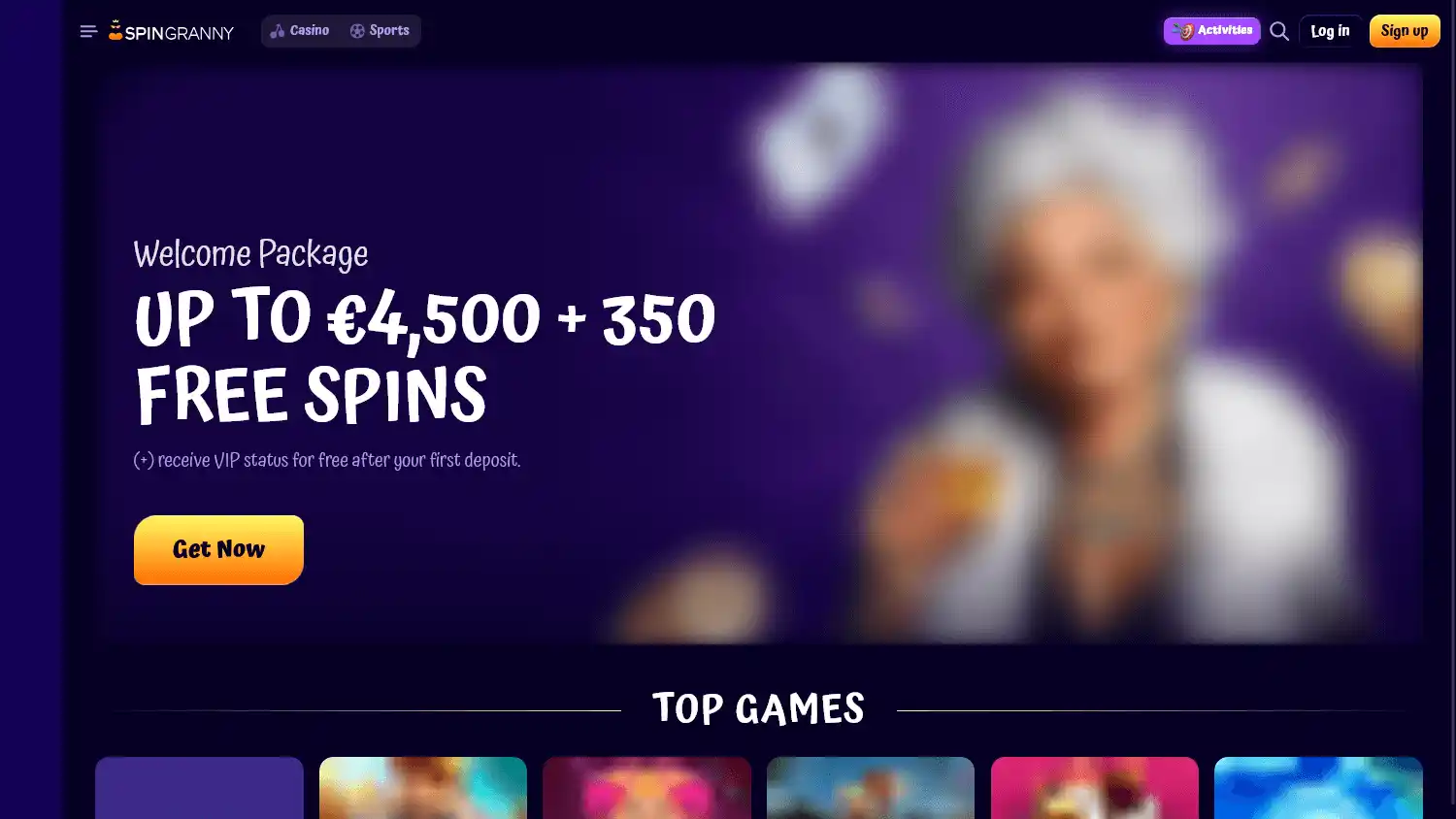 SpinGranny Casino screenshot 1