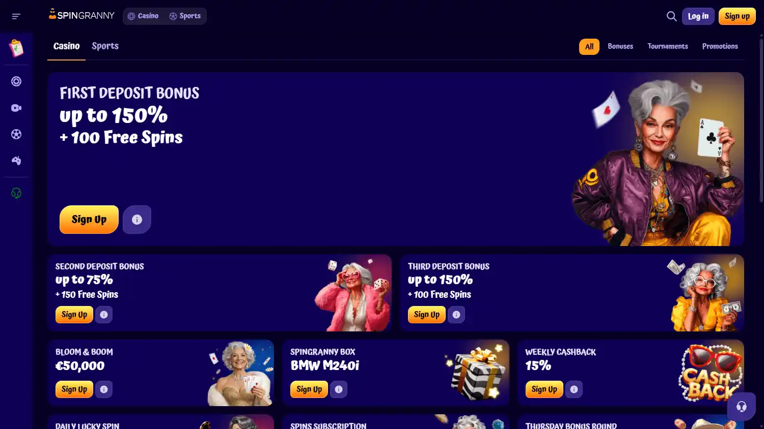 SpinGranny Casino screenshot 3