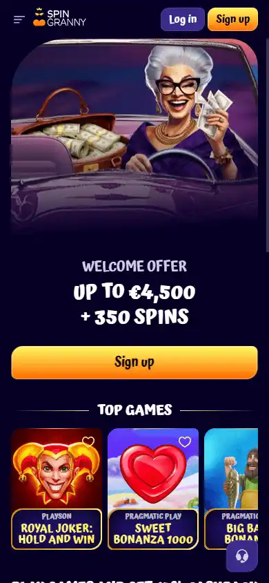 SpinGranny Casino screenshot 4