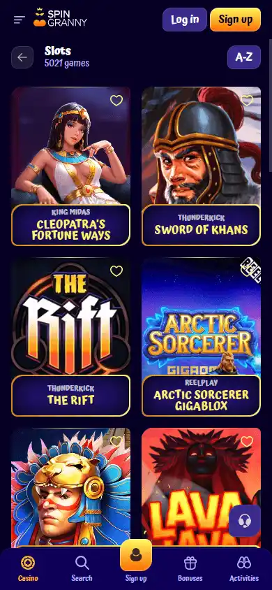 SpinGranny Casino screenshot 5