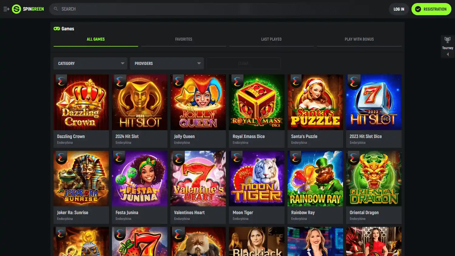 SpinGreen Casino screenshot 2
