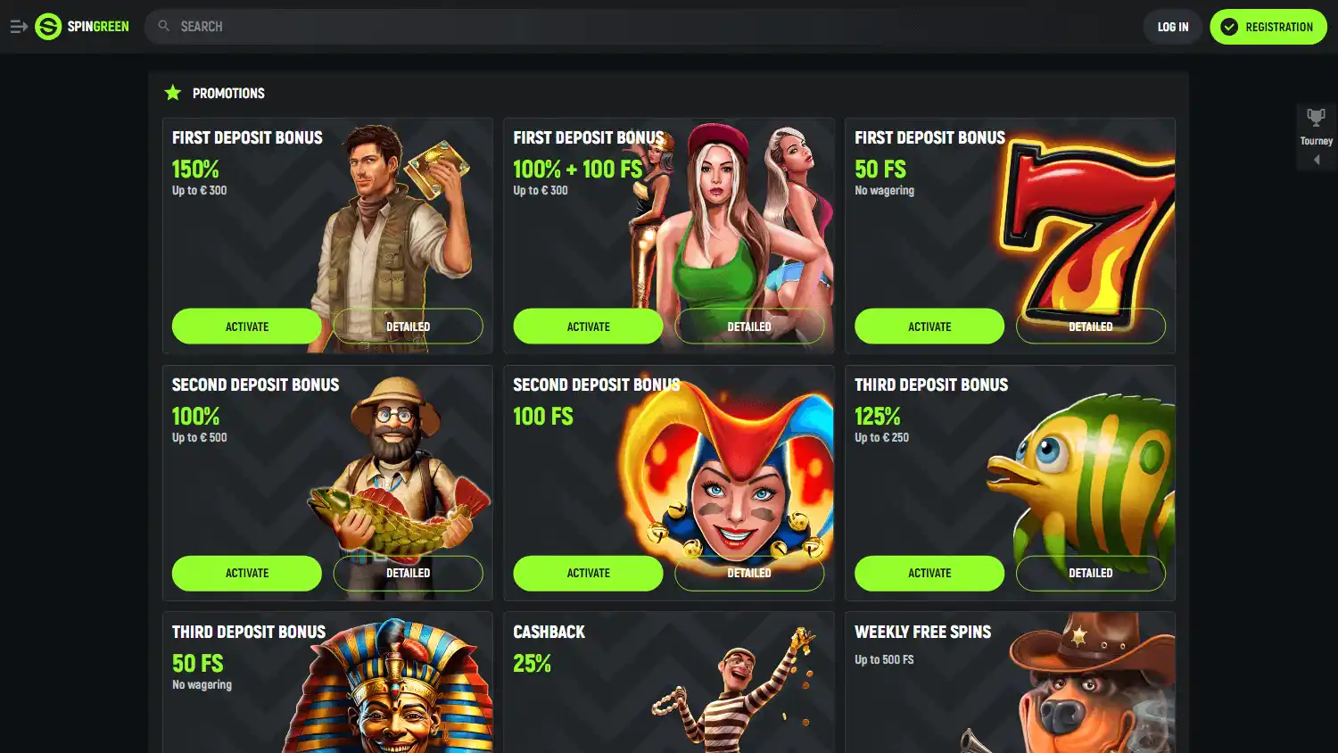 SpinGreen Casino screenshot 3