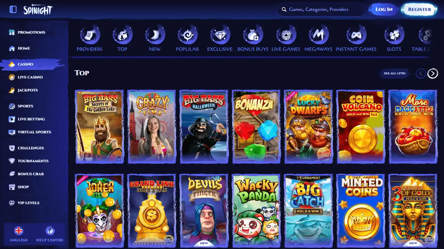 Spinight Casino screenshot 2