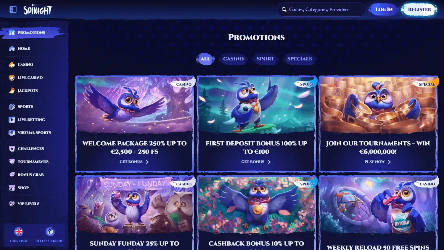 Spinight Casino screenshot 3