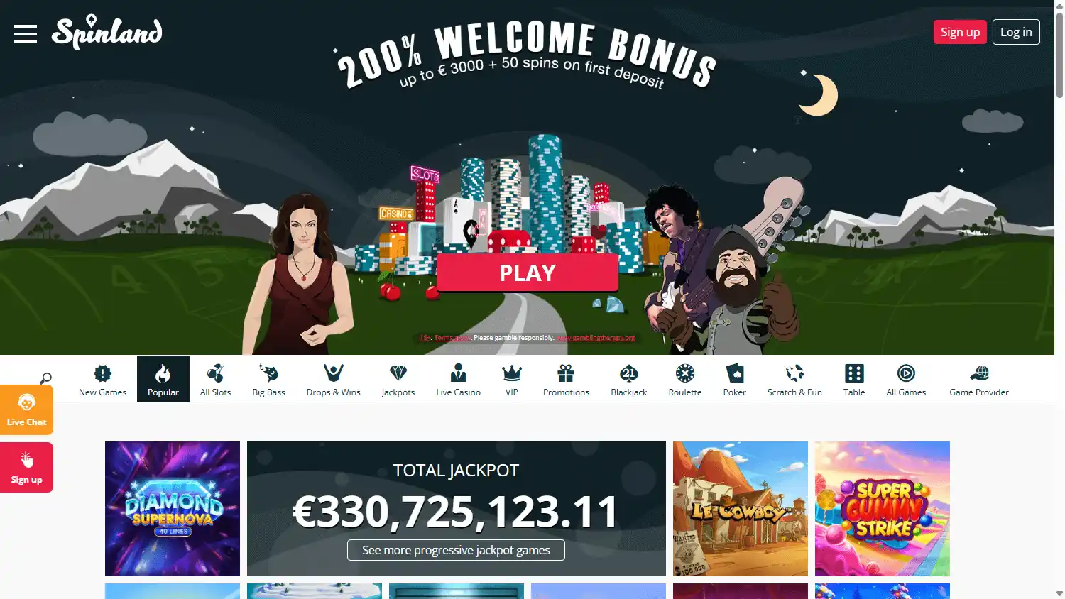 Spinland Casino screenshot 1