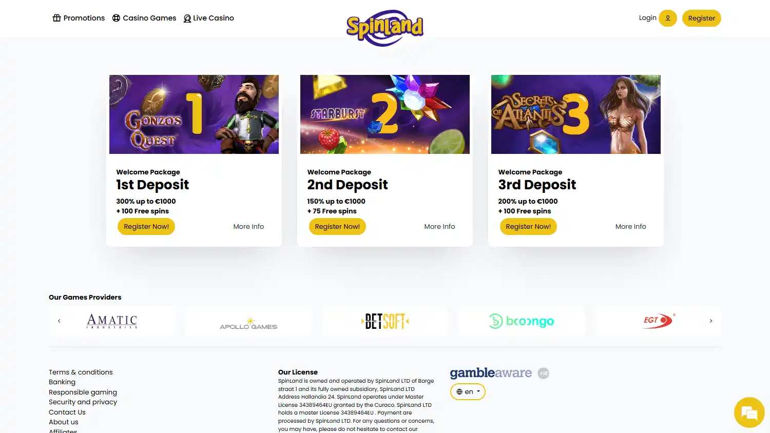 SpinLand Casino screenshot 3