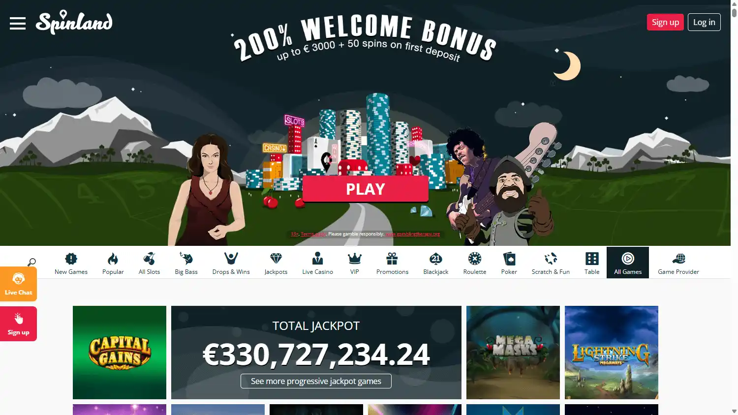 Spinland Casino screenshot 2
