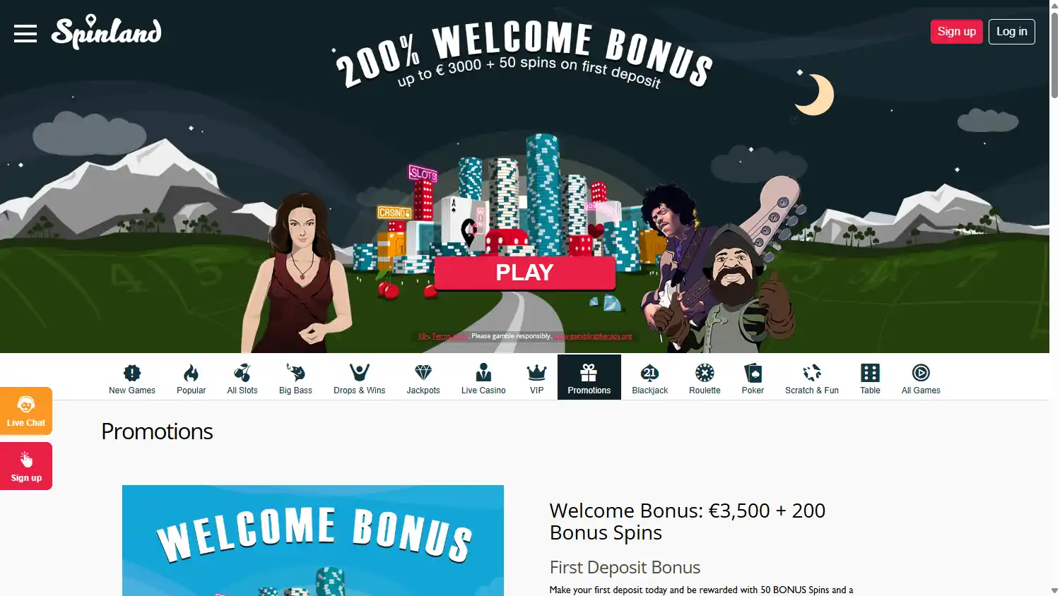 Spinland Casino screenshot 3