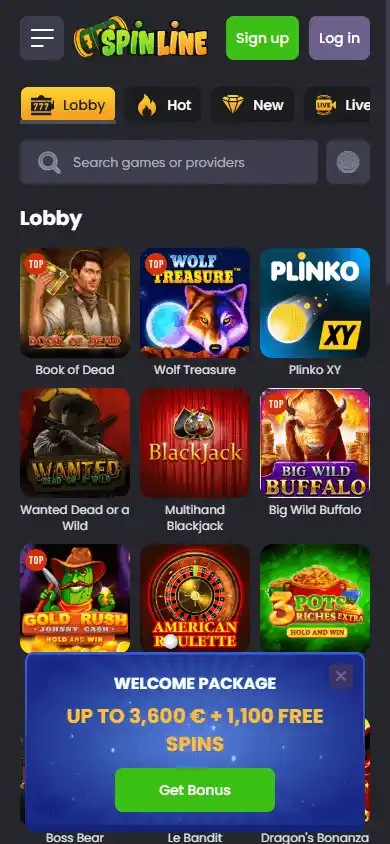 Spinline Casino screenshot 5