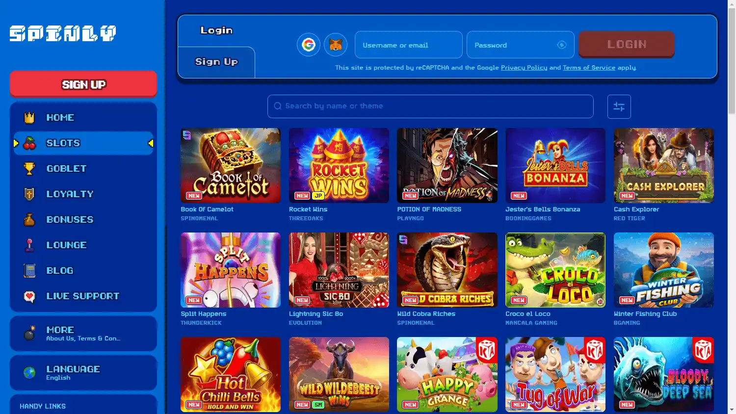 Spinly Casino screenshot 2